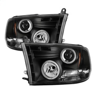 Spyder Dodge Ram 1500 09-14 Projector Headlights Halogen- CCFL Halo LED - Blk PRO-YD-DR09-CCFL-BK SPYDER