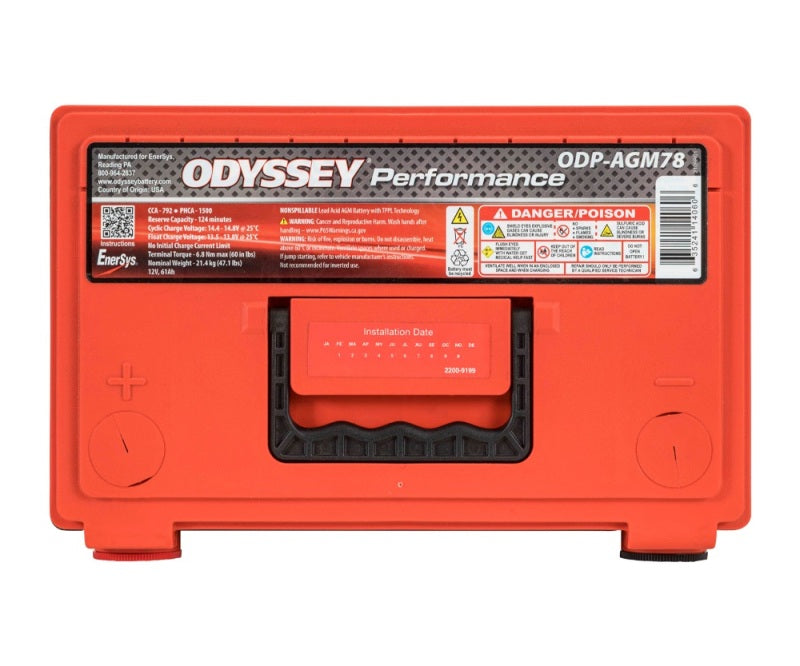 Odyssey Battery Auto/Truck Performance AGM Battery (78-790) Odyssey Battery