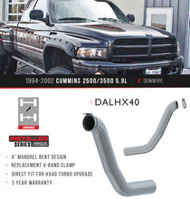 Load image into Gallery viewer, MBRP 1994-2002 Dodge 5.9L Cummins 2500/3500 4in HX40 Turbo Down-Pipe Aluminized Steel - DALHX40