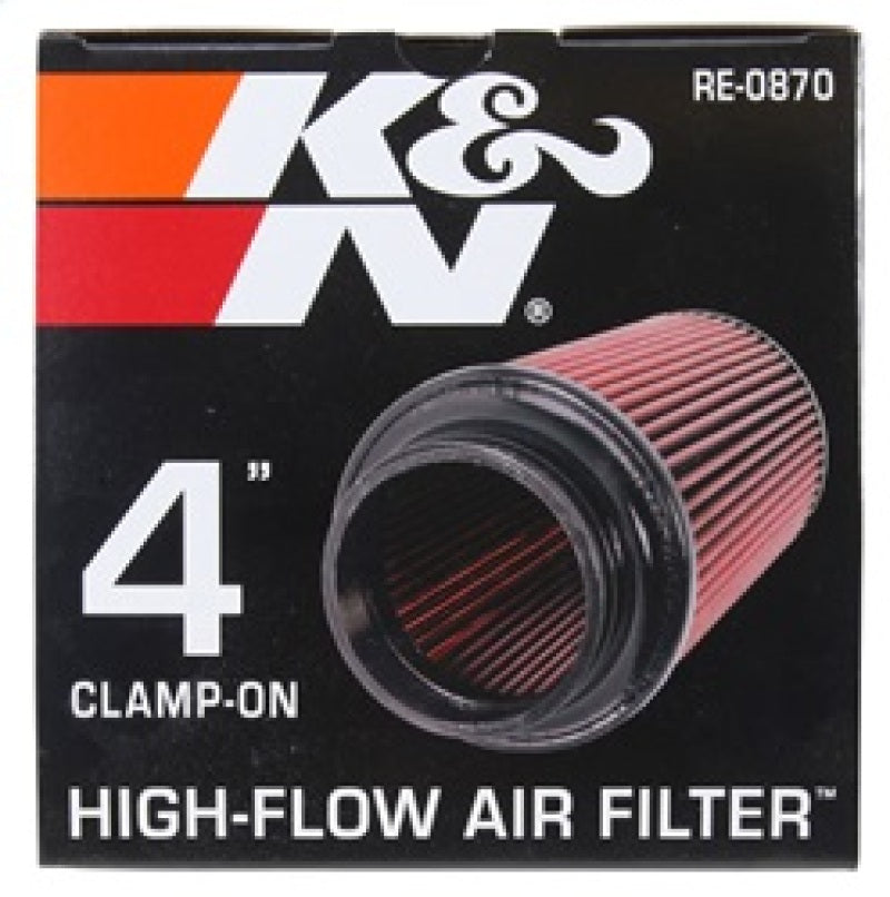 K&N Universal Rubber Filter 4inch FLG / 6inch OD-B / 4-5/8inch OD-T / 9inch H K&N Engineering
