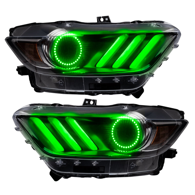 Oracle 15-17 Ford Mustang V6/GT/Shelby DRL Upgrade w/ Halo Kit - ColorSHIFT w/ BC1 Controller ORACLE Lighting