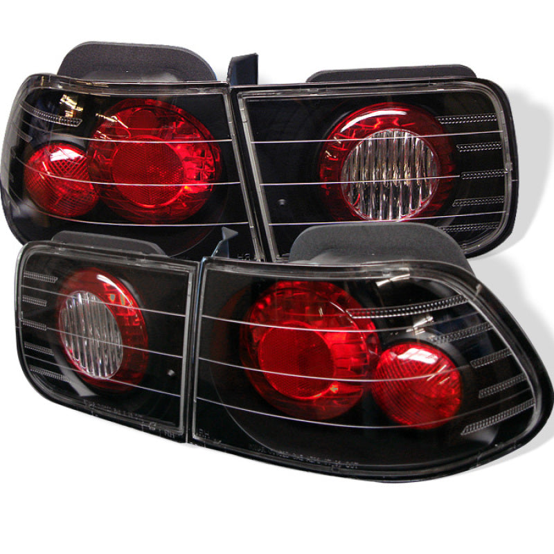 Spyder Honda Civic 96-00 2Dr Euro Style Tail Lights Black ALT-YD-HC96-2D-BK SPYDER
