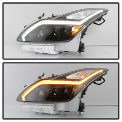 xTune Infiniti G37 Coupe (non-AFS) 08-15 Projector Headlights - Black PRO-JH-IG3708-2D-LB-BK SPYDER