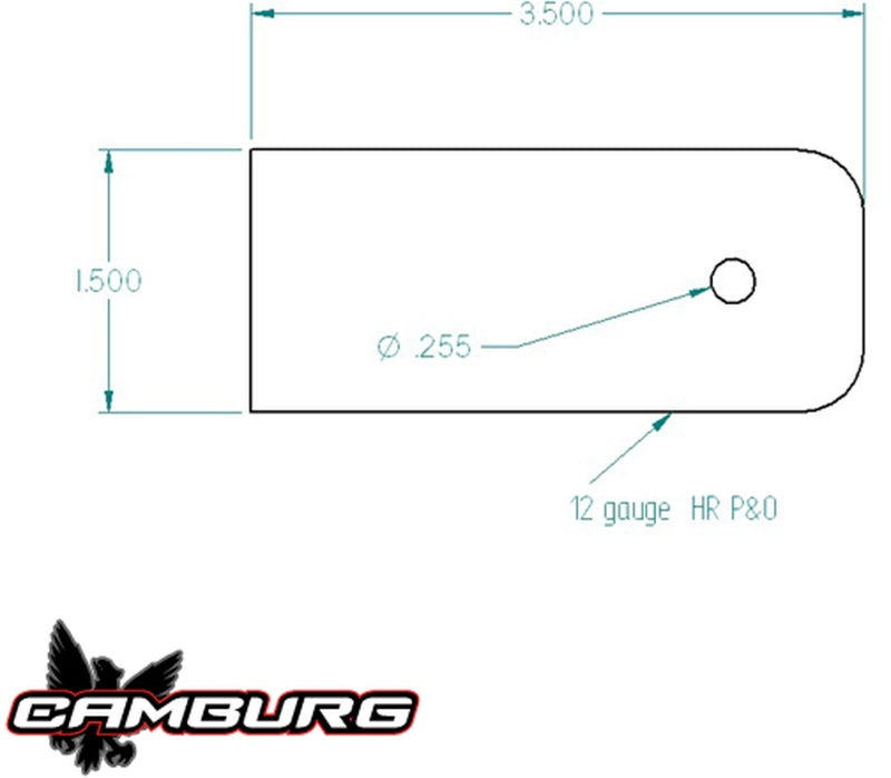 Camburg Black Fender Washer 10 Pack (aluminum washer bolt body clip 1/8in. tab)