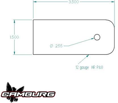 Camburg Black Fender Washer 10 Pack (aluminum washer bolt body clip 1/8in. tab)