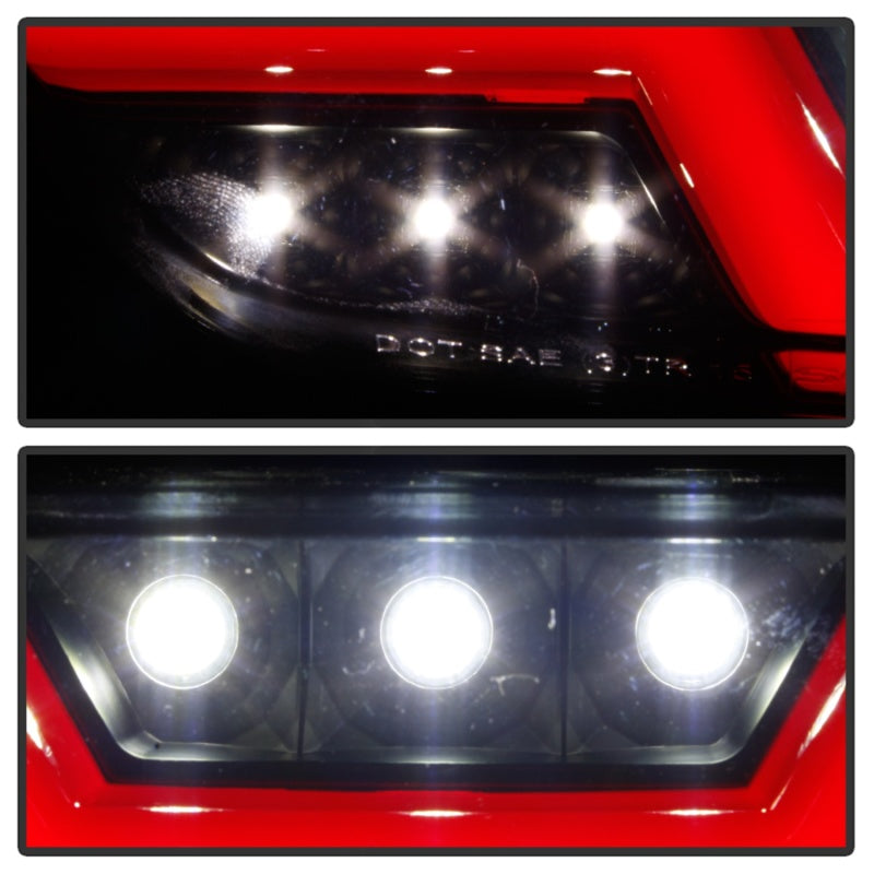 Spyder 15-16 Ford Mustang LED Reverse Lights - Black Smoke w/ Red Bar (ALT-YD-FM15RED-REV-BSM) SPYDER