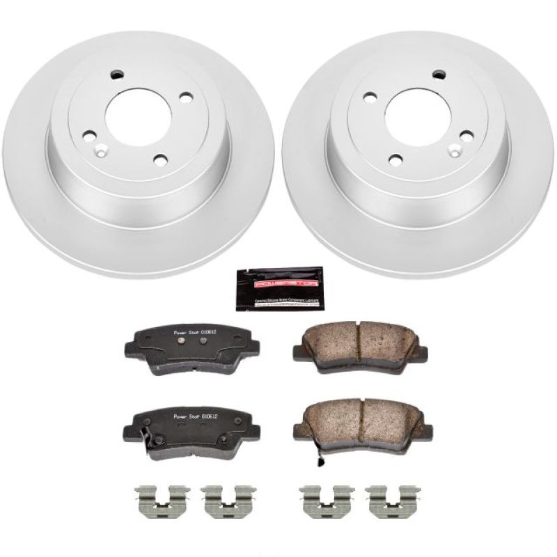 Power Stop 12-18 Hyundai Accent Rear Z17 Evolution Geomet Coated Brake Kit PowerStop
