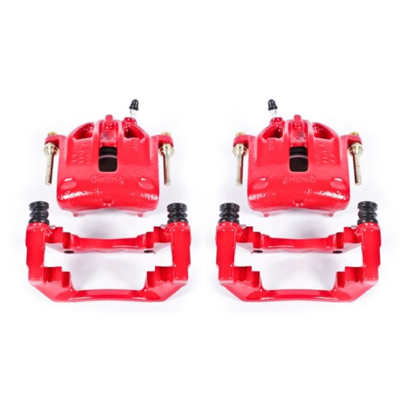 Power Stop 1991 BMW 318i Front Red Calipers w/Brackets - Pair PowerStop