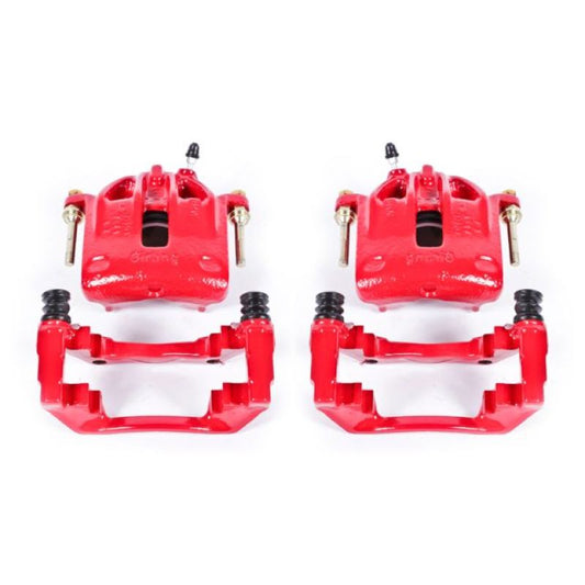 Power Stop 1991 BMW 318i Front Red Calipers w/Brackets - Pair PowerStop