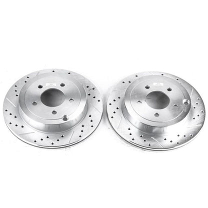 Power Stop 07-10 Ford Edge Rear Evolution Drilled & Slotted Rotors - Pair PowerStop