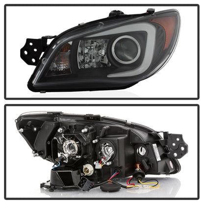 Spyder Subaru WRX 2006-2007 Projector Headlights - Halogen Only - Black PRO-YD-SWRX06-LBDRL-BK SPYDER