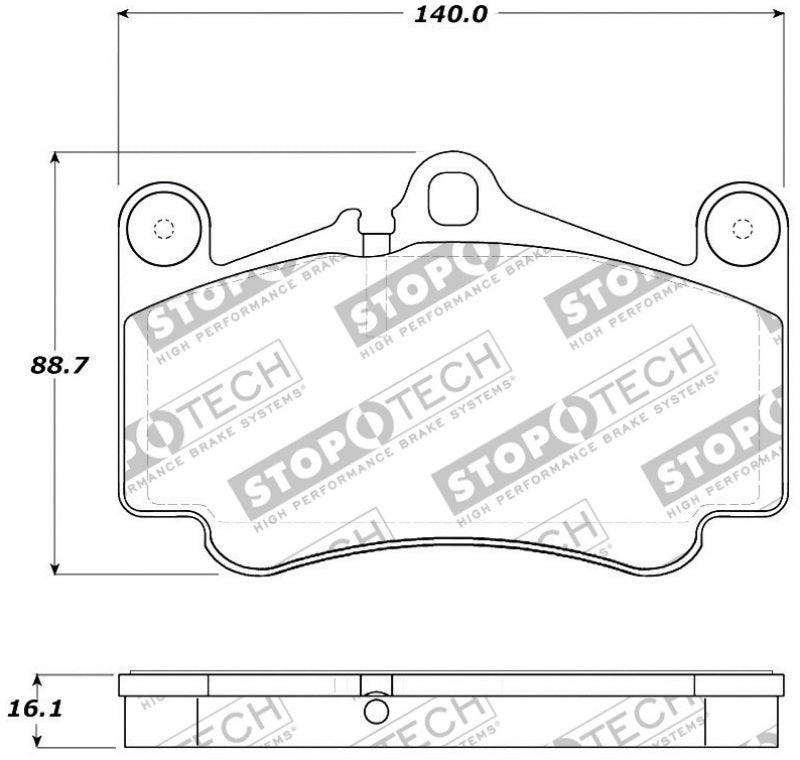 StopTech Premium Ceramic Brake Pads - 308.09160 Stoptech