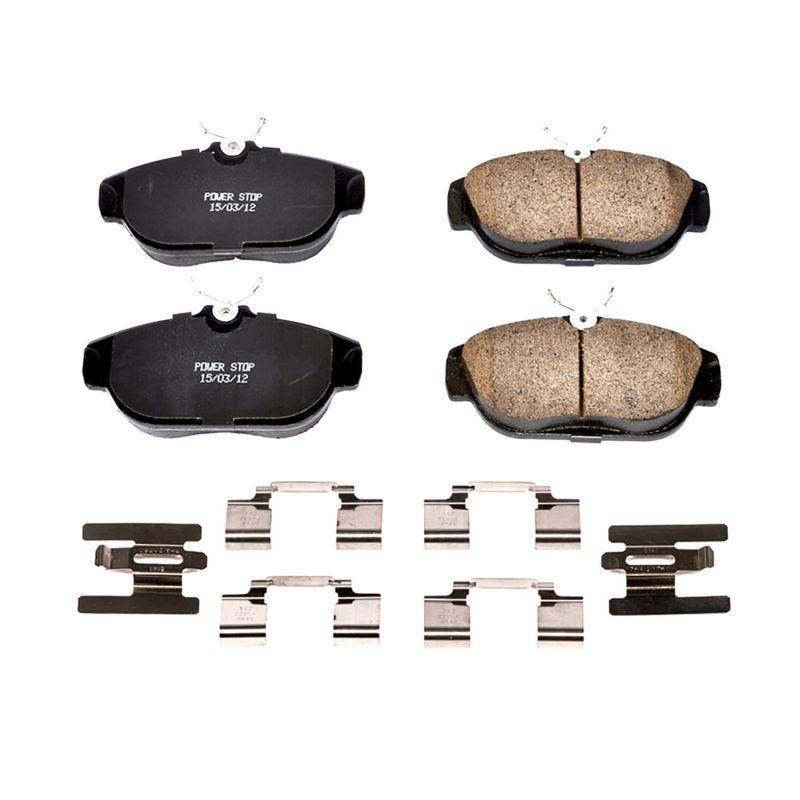 Power Stop 91-92 Volvo 740 Front Z17 Evolution Ceramic Brake Pads w/Hardware PowerStop
