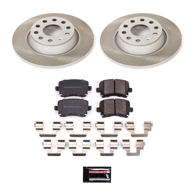 Power Stop 09-10 Volkswagen Tiguan Rear Semi-Coated Rotor Kit PowerStop