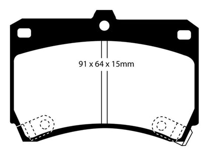 EBC YellowStuff Front Brake Pads - DP4884R EBC