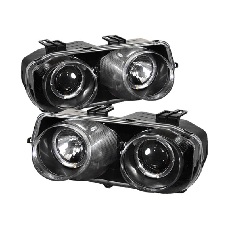Spyder Acura Integra 94-97 Projector Headlights LED Halo -Black High H1 Low 9006 PRO-YD-AI94-HL-BK SPYDER