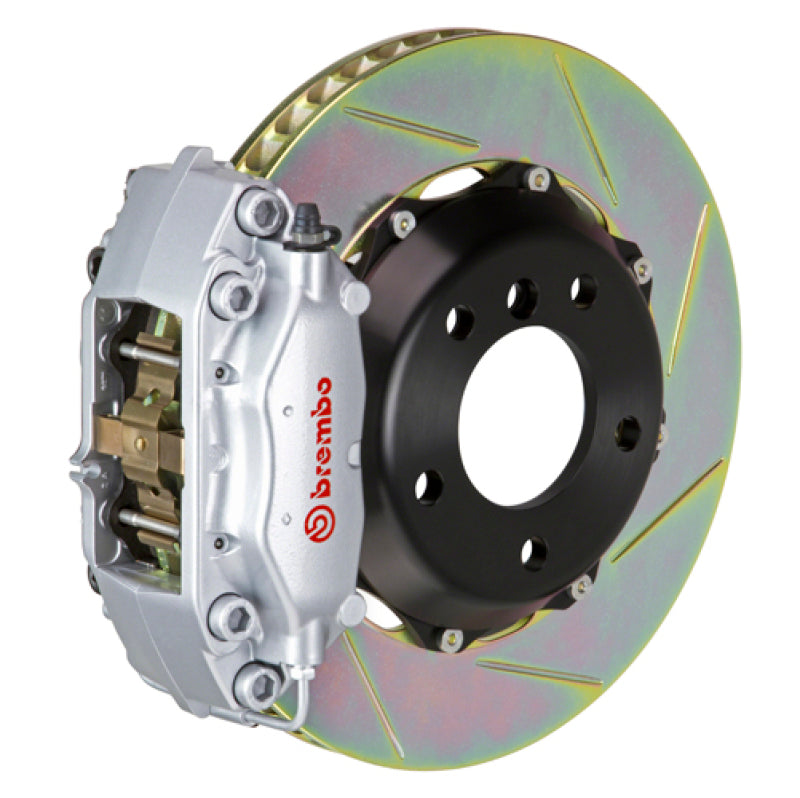 Brembo 03-08 SL500 Rr GT BBK 4 Pist Cast 2pc 328x28 2pc Rotor Slotted Type1-Silver Brembo