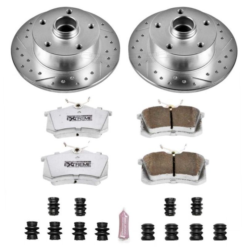 Power Stop 97-01 Audi A4 Rear Z26 Street Warrior Brake Kit PowerStop