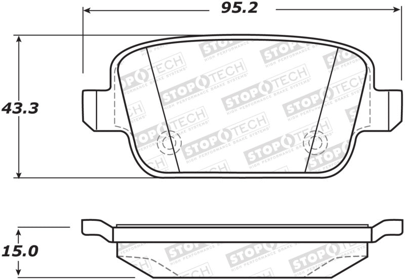 StopTech Premium Ceramic Rear Brake Pads - 308.13141 Stoptech