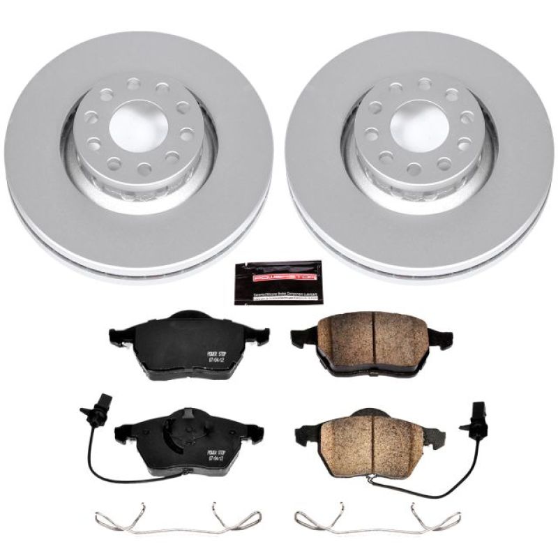 Power Stop 02-05 Audi A4 Front Z23 Evolution Sport Coated Brake Kit PowerStop