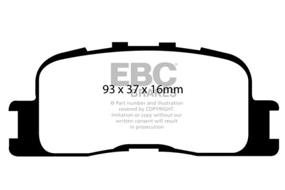 EBC Ultimax2 Rear Brake Pads - UD885 EBC