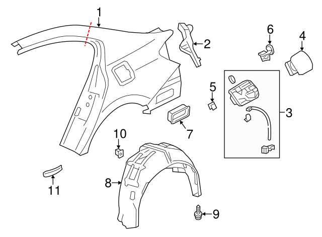 Genuine OEM Honda Screw Grommet (white square) Splash Guard (pack of 10)