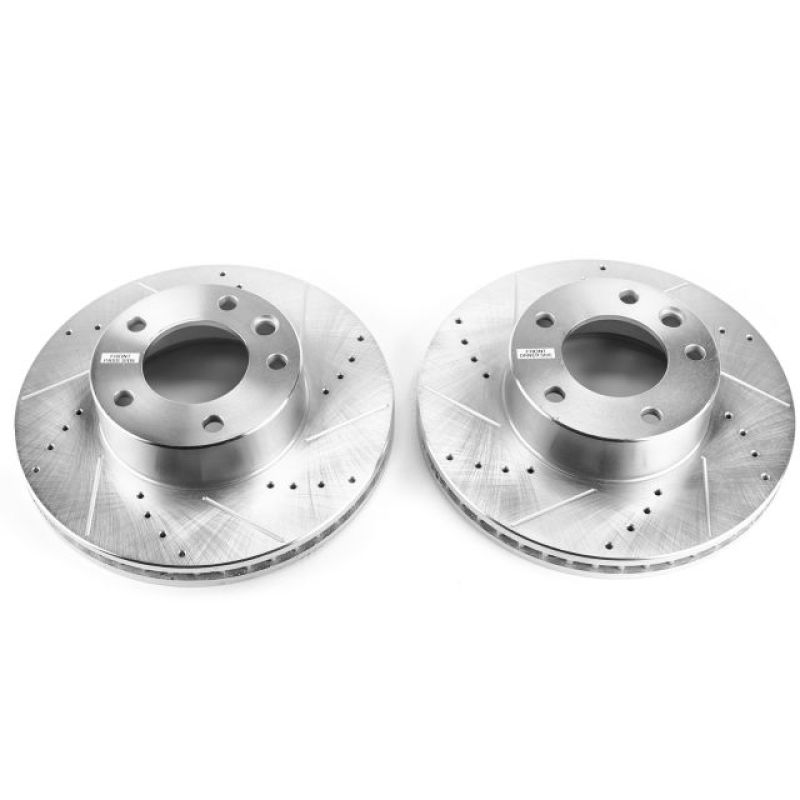 Power Stop 13-14 Mercedes-Benz G63 AMG Front Evolution Drilled & Slotted Rotors - Pair PowerStop