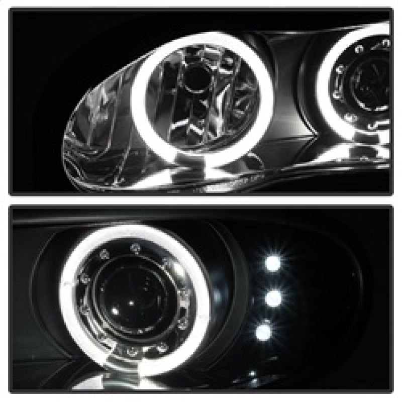 Spyder Chevy Camaro 98-02 Projector Headlights LED Halo LED Blk Smke - Low H1 PRO-YD-CCAM98-HL-BSM SPYDER