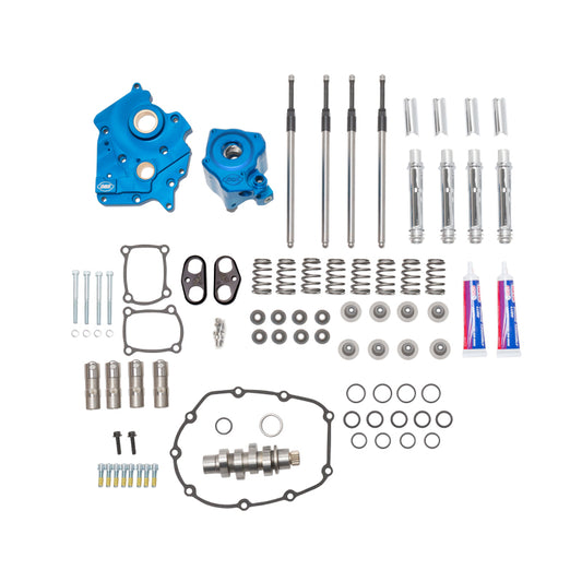 S&S Cycle 2017+ Oil Cooled M8 Models Chain Drive 540C Cam Chest Kit w/ Chrm Pushrod Tubes Incl. VVT