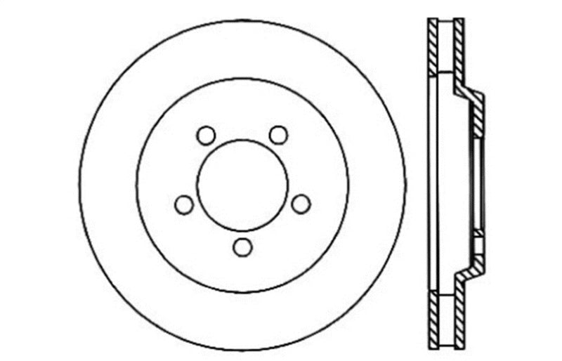 StopTech Power Slot 05-10 Mustang GT V8-4.6L Front Left Drilled Rotor Stoptech