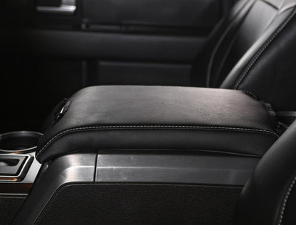PRP 10-14 Ford Raptor  Center Console Cover- Black with Silver Stitch B107-06