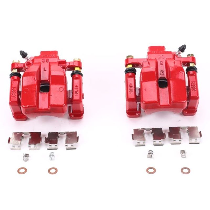 Power Stop 13-18 Lexus ES300h Rear Red Calipers w/Brackets - Pair PowerStop