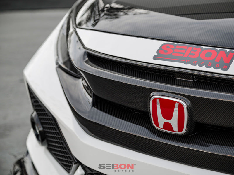 Seibon OE-style carbon fiber front grille for 2016-2021 Honda Civic - FG16HDCV4D Seibon