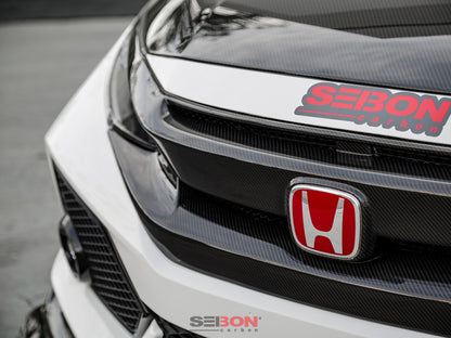 Seibon OE-style carbon fiber front grille for 2016-2021 Honda Civic - FG16HDCV4D Seibon