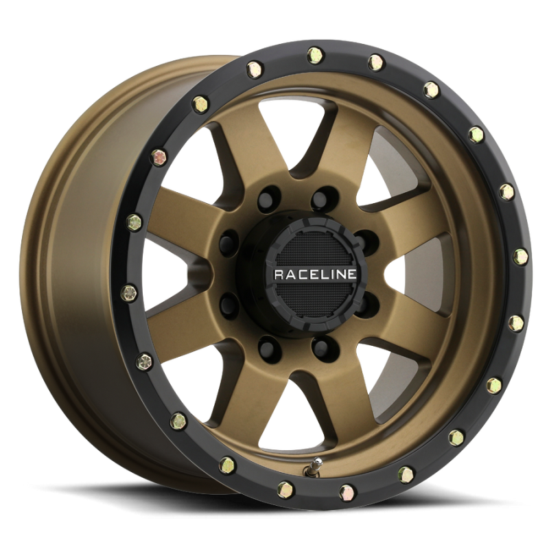 Raceline 935BZ Defender 17x9in / 5x127 BP / 0mm Offset / 83.82mm Bore - Bronze Wheel