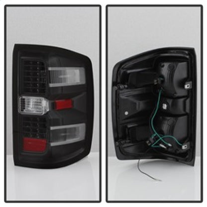 xTune Chevy 1500 14-16 / Silverado 2500HD/3500HD LED Tail Lights - Black ALT-JH-CS14-LED-BK SPYDER