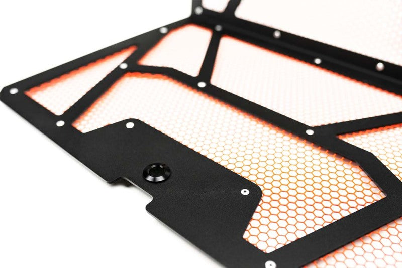 Agency Power AP-RZR-111-FMB-MOR 14-18 Polaris RZR XP 1000 / XP Turbo Vented Engine Cover - Matte Black/Orange Mesh