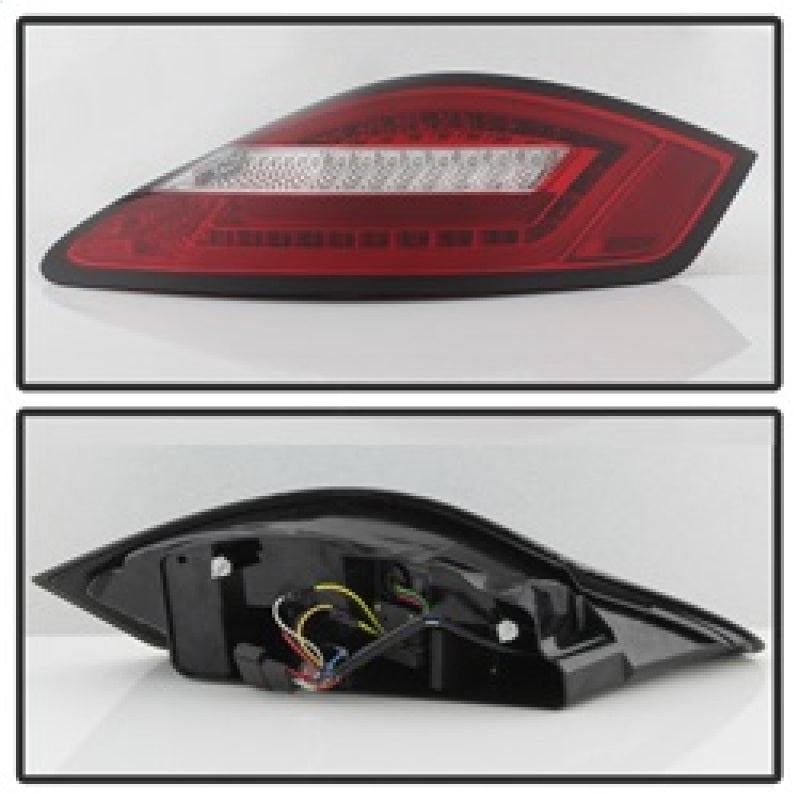 Spyder Porsche 987 Cayman 06-08 / Boxster 05-08 LED Tail Lights - Red Clear ALT-YD-P98705-LED-RC SPYDER