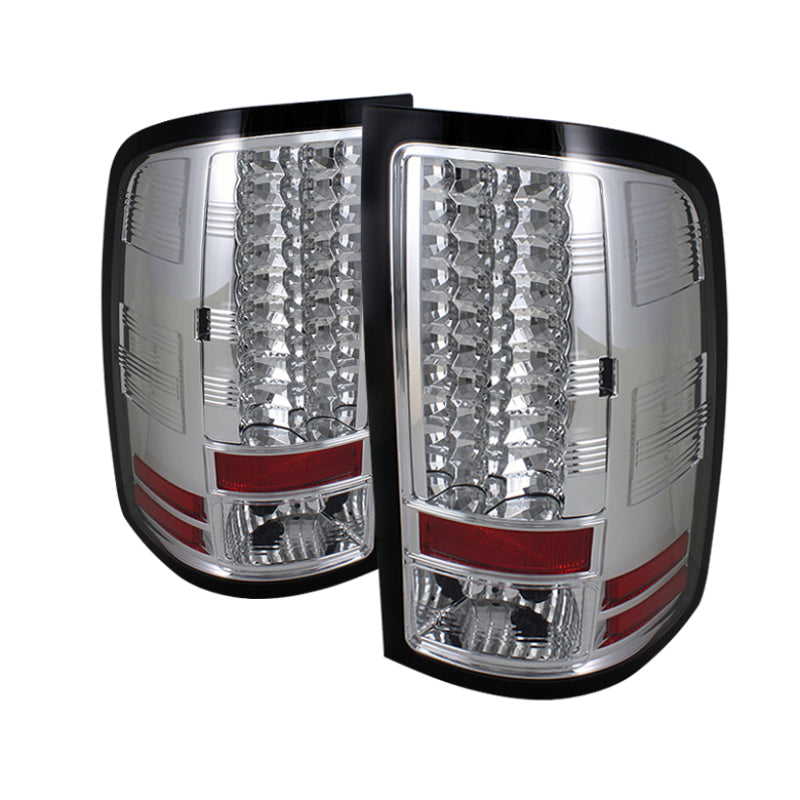 Spyder GMC Sierra 07-13 (Not fit 3500 Dually 4 Rear Wheels)LED Tail Lights Chrome ALT-YD-GS07-LED-C SPYDER
