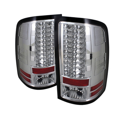 Spyder GMC Sierra 07-13 (Not fit 3500 Dually 4 Rear Wheels)LED Tail Lights Chrome ALT-YD-GS07-LED-C SPYDER