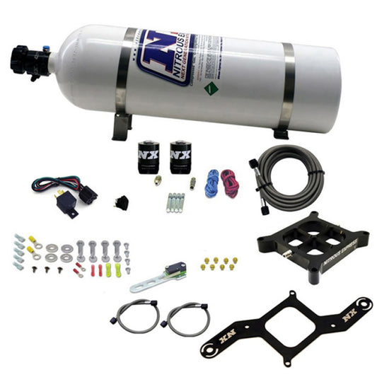 Nitrous Express 4500 Covert Crossbar Plate System, Pro Power 100-500 HP (15 lb Bottle) - 63571-15