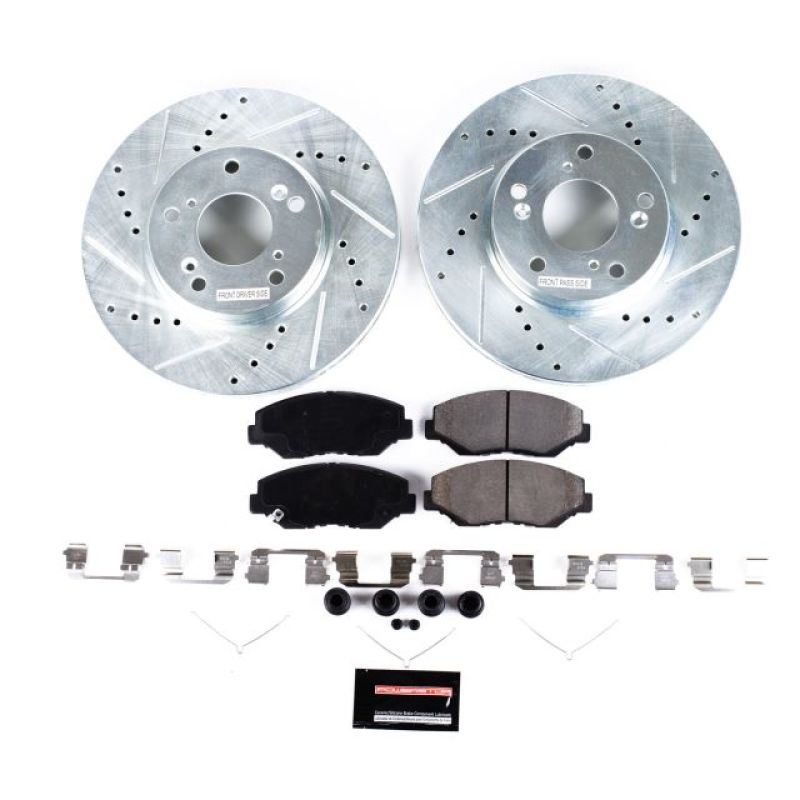 Power Stop 14-15 Acura ILX Front & Rear Z23 Evolution Sport Brake Kit w/Calipers