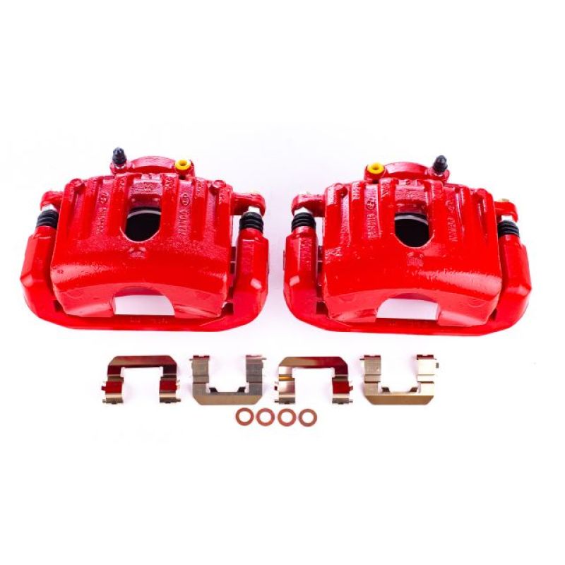 Power Stop 09-11 Hyundai Genesis Front Red Calipers w/Brackets - Pair PowerStop