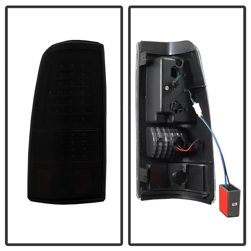 xTune 03-06 Chevrolet Silverado 1500 LED Tail Lights - Black Smoke (ALT-JH-CSIL03-LED-BSM) SPYDER