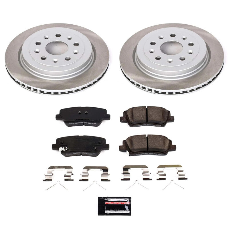 Power Stop 2019 Cadillac CTS Rear Semi-Coated Rotor Kit PowerStop