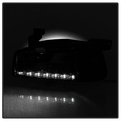 Xtune Dodge Charger 06-10 1Pc LED Crystal Headlights Chrome HD-ON-DCH05-1PC-LED-C SPYDER