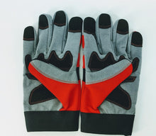 Load image into Gallery viewer, Granatelli Large Mechanics Work Gloves - Red/Gray/Black