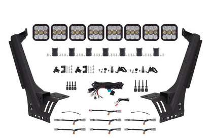 Diode Dynamics DD7262 SS5 Sport white combo CrossLink windshield lightbar kit for Jeep Wrangler JL