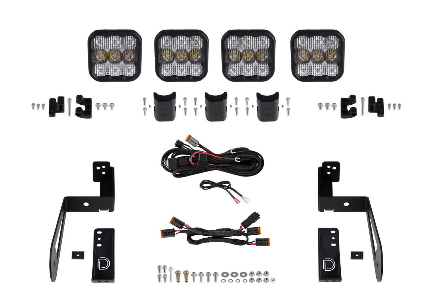 Diode Dynamics DD7272 SS5 Pro white grille CrossLink lightbar kit for 2007-2018 Jeep Wrangler JK