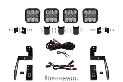 Diode Dynamics DD7272 SS5 Pro white grille CrossLink lightbar kit for 2007-2018 Jeep Wrangler JK